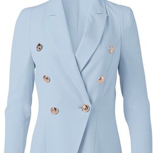 VENUS Sky Blue Blazer with Metallic Buttons